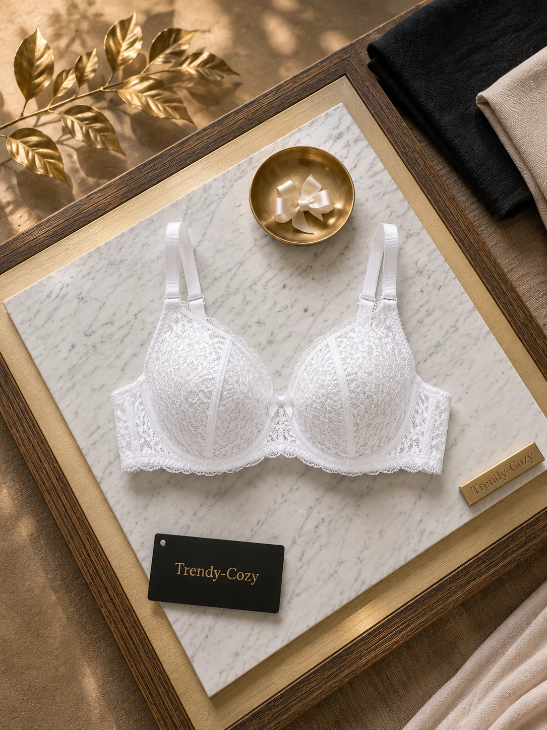 Scarlet Elegance Yellow Lace Bralette - Image 4